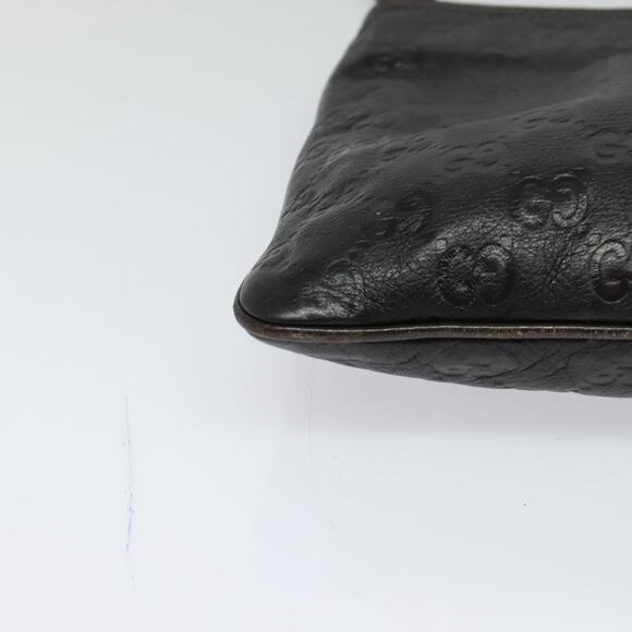 GUCCI GG Canvas Guccissima Bag Leather Dark Brown Gold - Picture 10 of 16